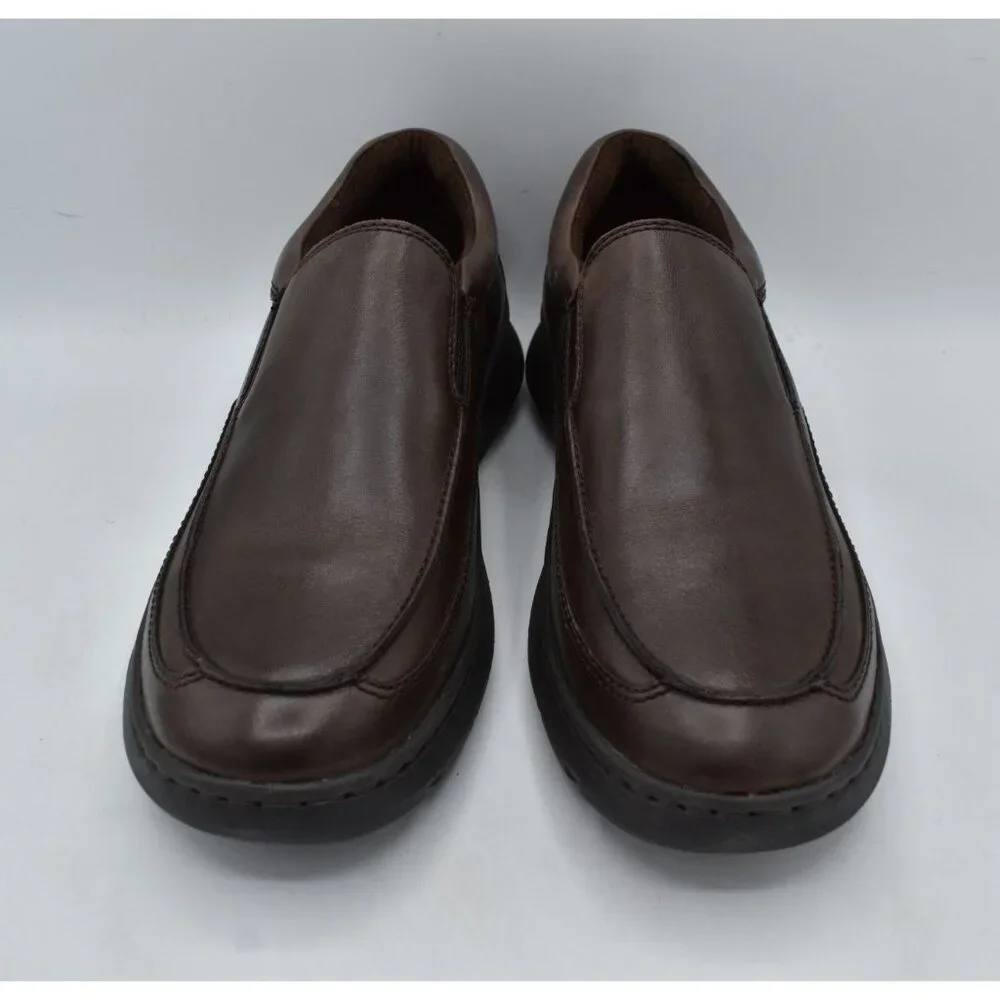 Born Mens Size 8.5 Cambridge Dark Brown Full Grain Leather Slip On‎ Casual Shoes